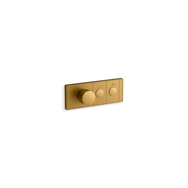 Kohler Anthem Recessed Mech Th Control 2Ot Vibrant Brushed Moderne Brass 26346-9-2MB